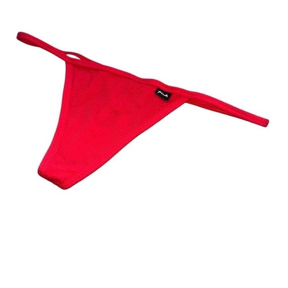 Victoria’s Secret Pink 2021 Sz L NWT red thin string thong panties underwear - Picture 2 of 6